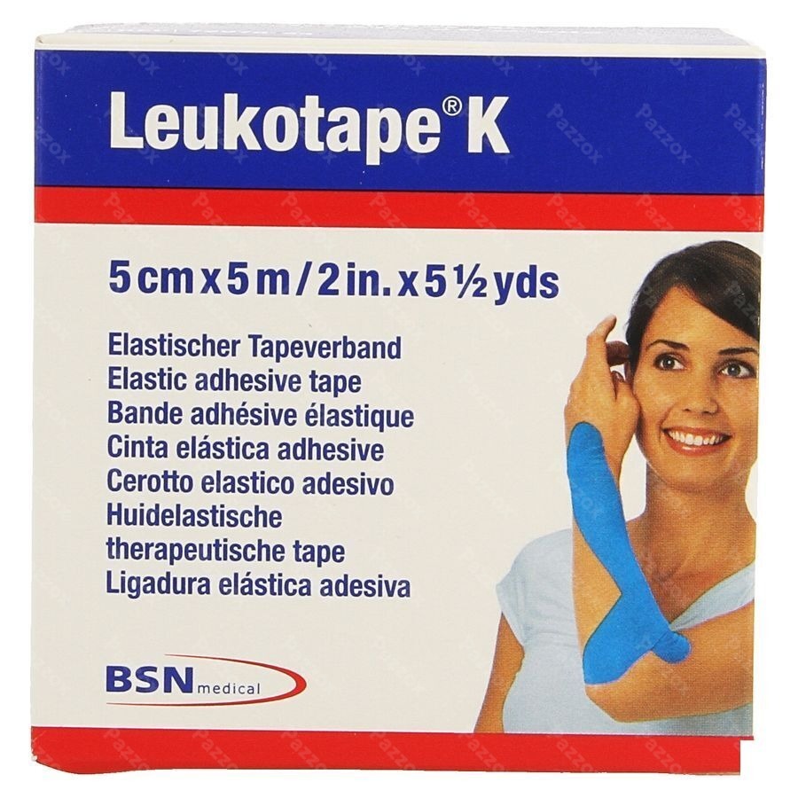Leukotape K Bande Adh Elast Bleu Clair 5cmx5m 1