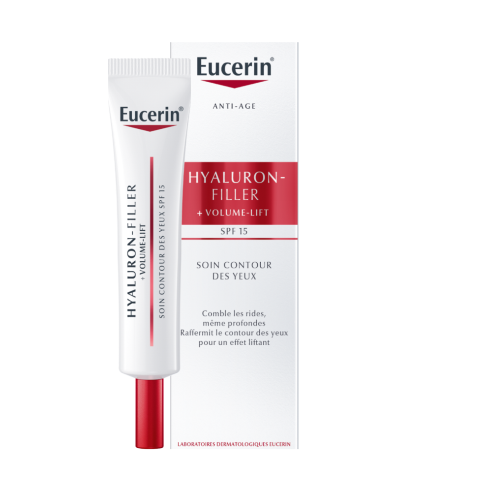Eucerin Hyaluron-Filler + Volume-Lift Soin Contour des Yeux SPF15 Anti-Rides et Anti-Age 15ml