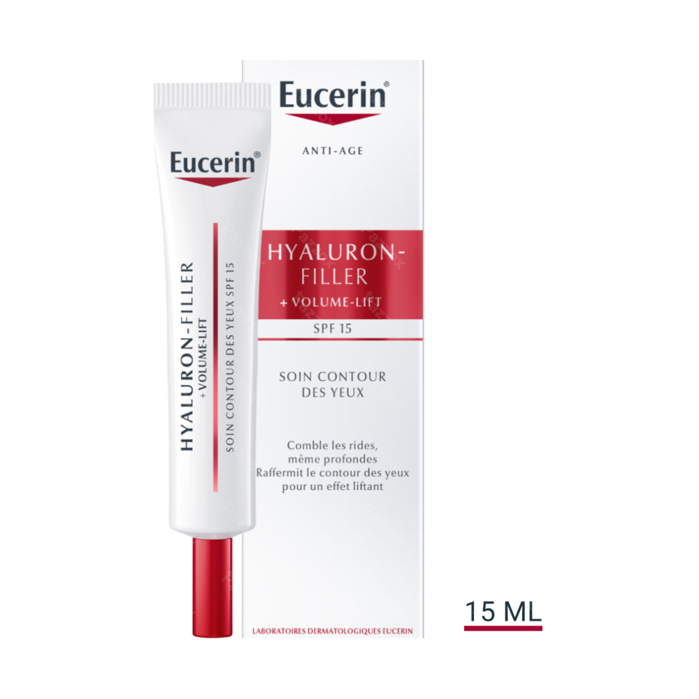 Eucerin Hyaluron-Filler + Volume-Lift Soin Contour des Yeux SPF15 Anti-Rides et Anti-Age 15ml