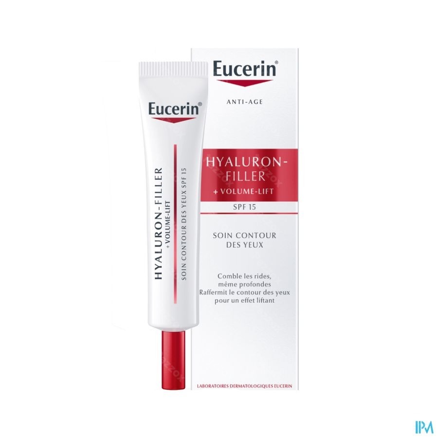 Eucerin Hyaluron-Filler + Volume-Lift Soin Contour des Yeux SPF15 Anti-Rides et Anti-Age 15ml