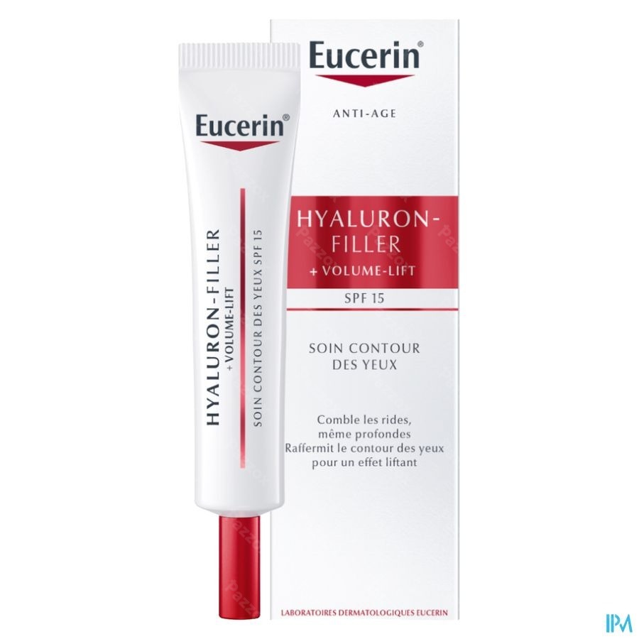 Eucerin Hyaluron-Filler + Volume-Lift Soin Contour des Yeux SPF15 Anti-Rides et Anti-Age 15ml