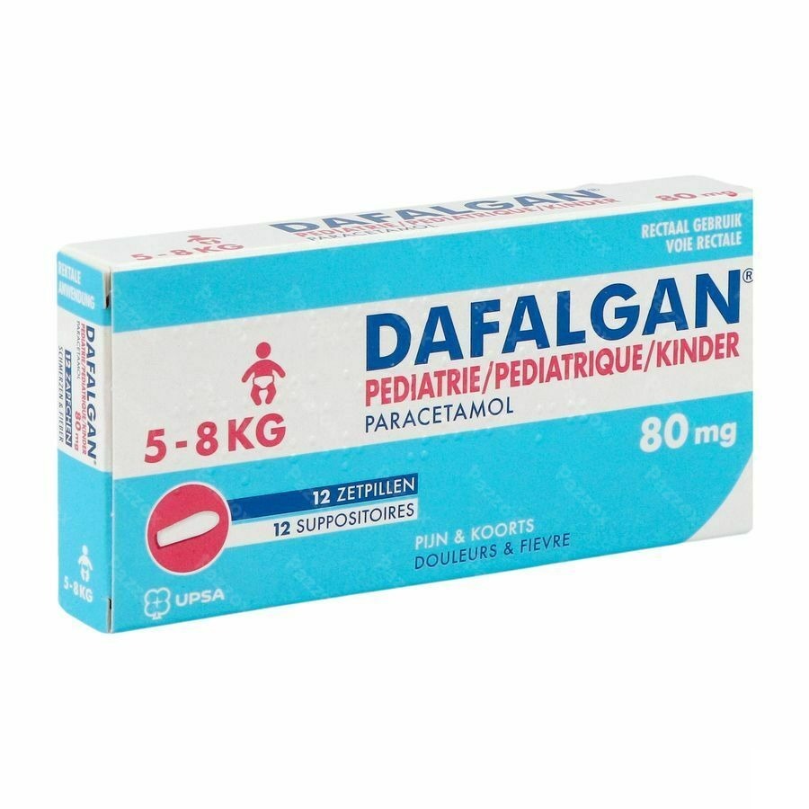 Dafalgan Pédiatrique 80mg 12 Suppositoires