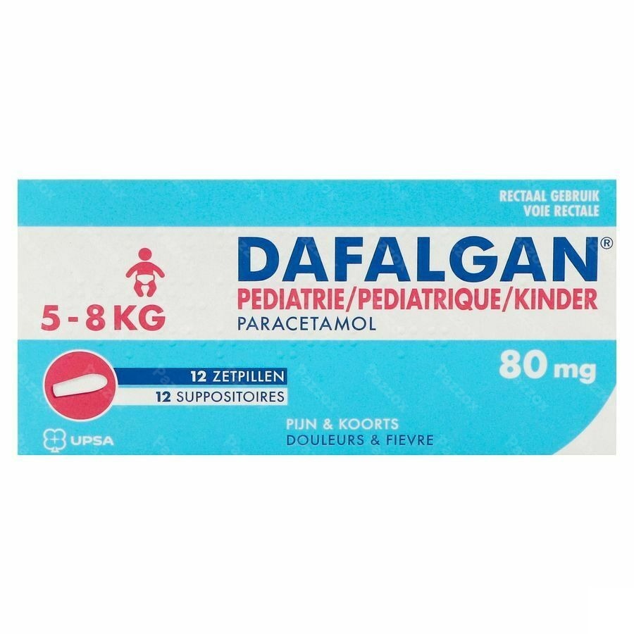 Dafalgan Pédiatrique 80mg 12 Suppositoires