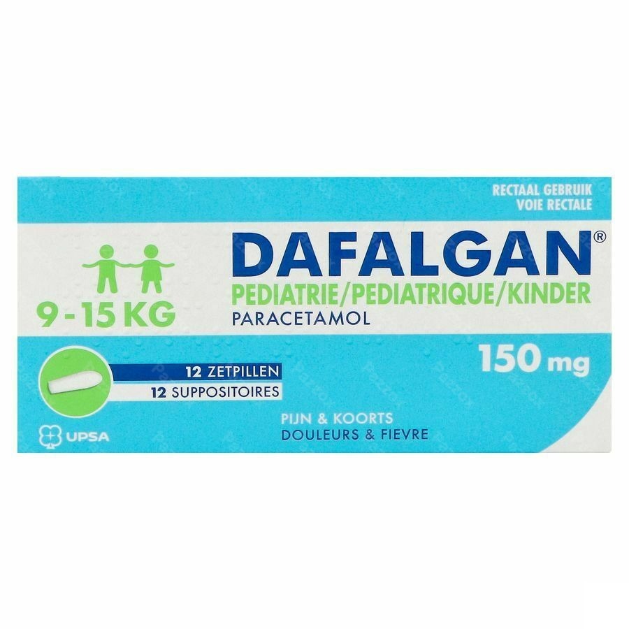 Dafalgan Pediatrique 150mg Suppo 12