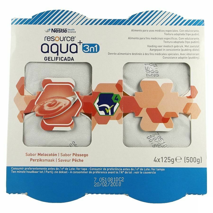 Resource Aqua+ 3 en 1 Peche 4x125g