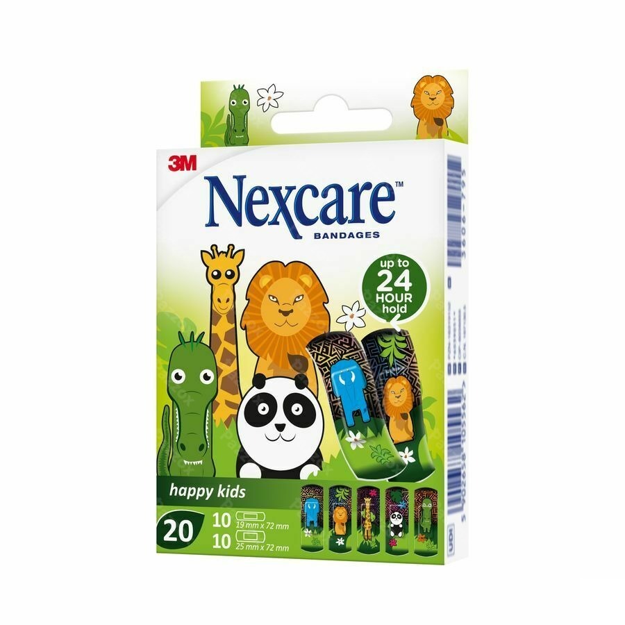 Nexcare 3m Happy Kids Animaux Pans 20 N0920an