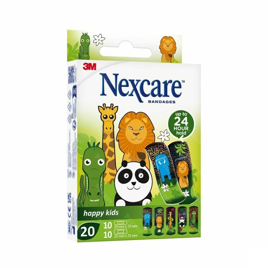 Nexcare 3m Happy Kids Animaux Pans 20 N0920an