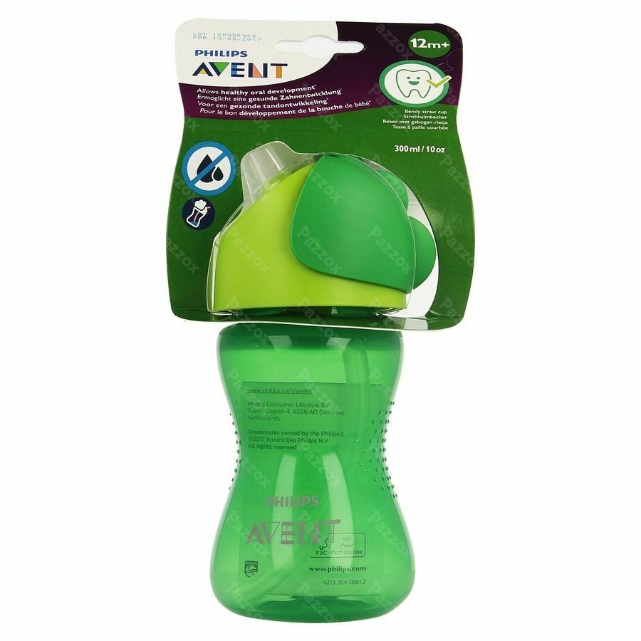Philips Avent Gobelet Paille Boy Vert 300ml SCF798/01