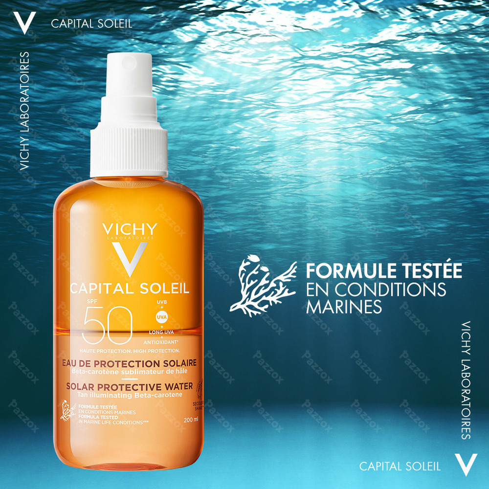 Vichy Capital Soleil Protection Solaire Eau Bronzage SPF30 200ml