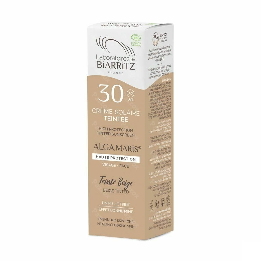 Alga Maris Creme Solaire Visage Ip30 Beige 50ml