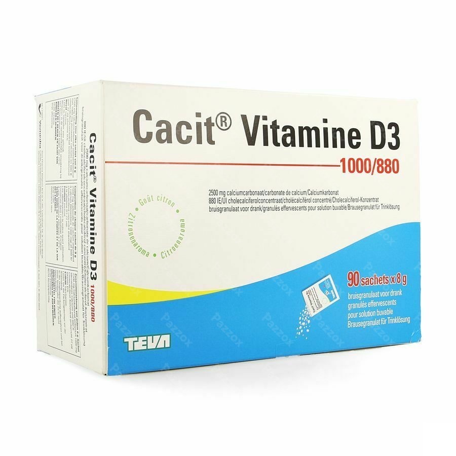 Cacit Vit. D3 1000mg/880ui Gran Efferv. Sach 90