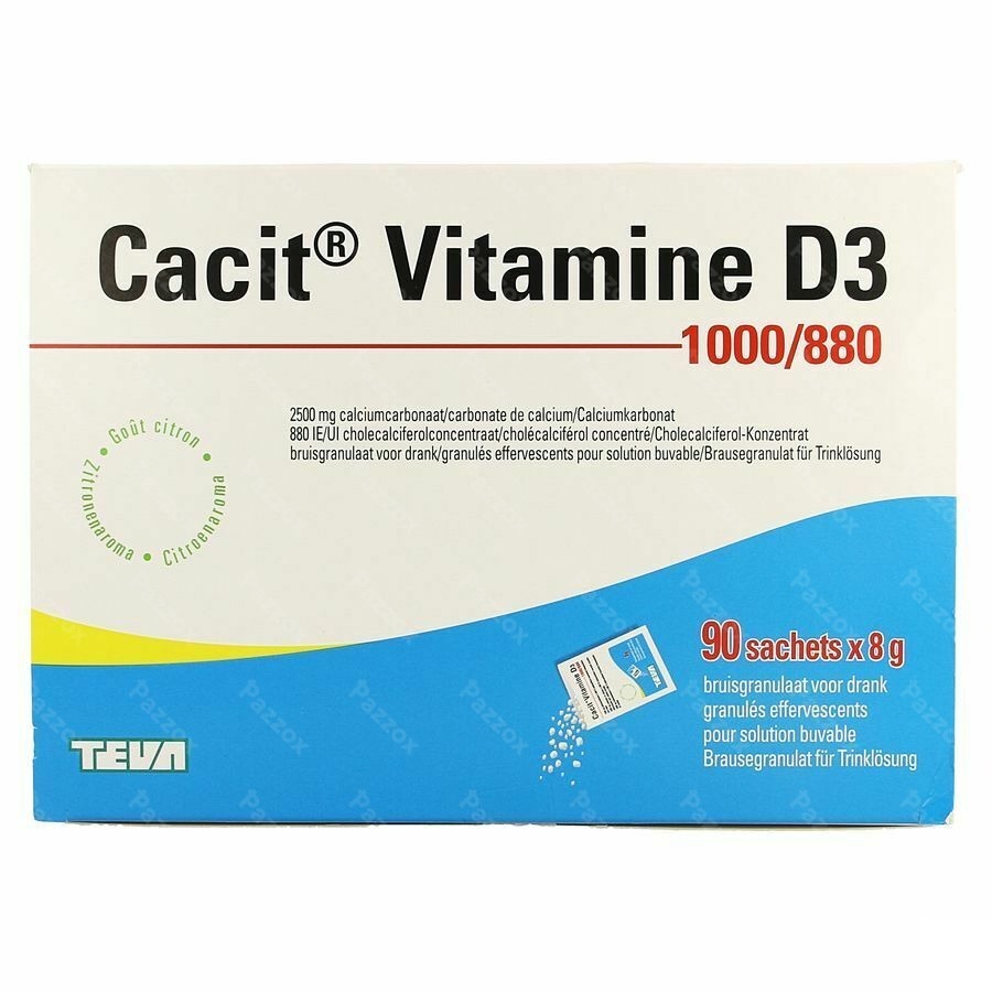 Cacit Vit. D3 1000mg/880ui Gran Efferv. Sach 90