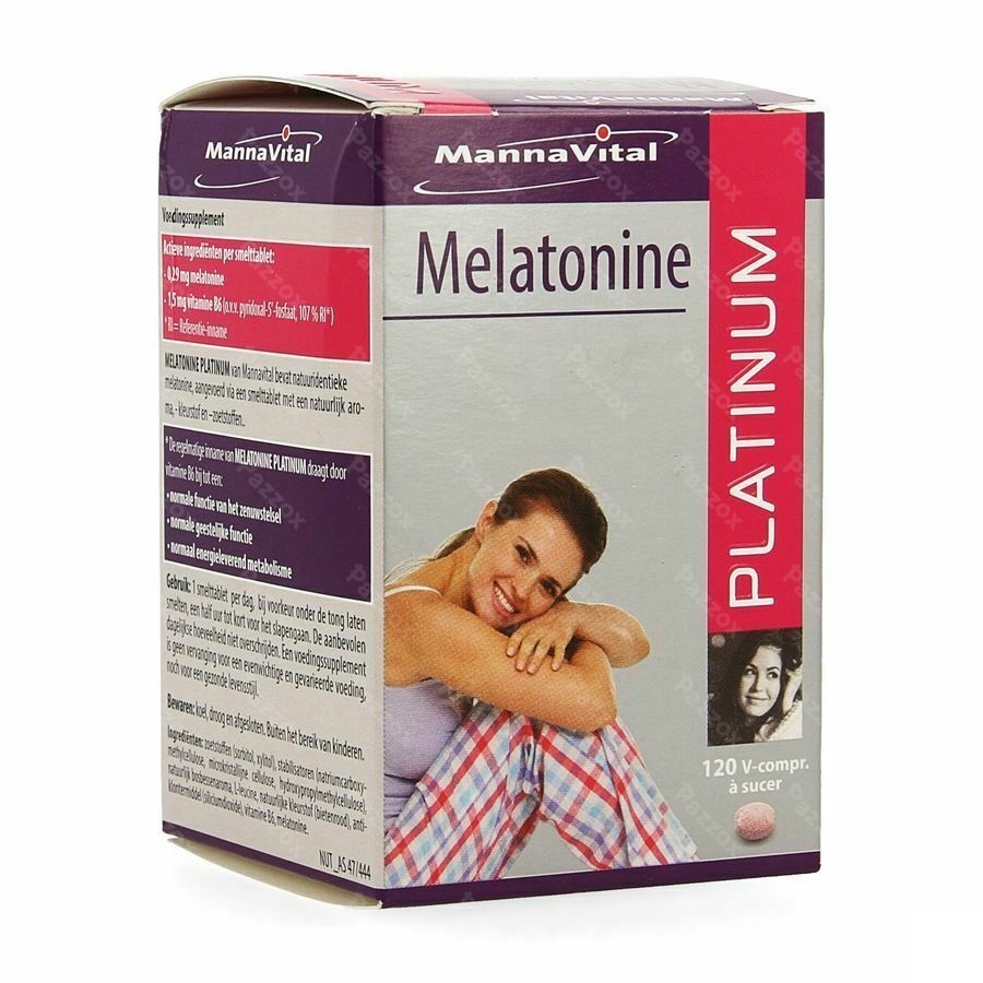 Mannavital Melatonine Platinum 120 Comprimés Fondants