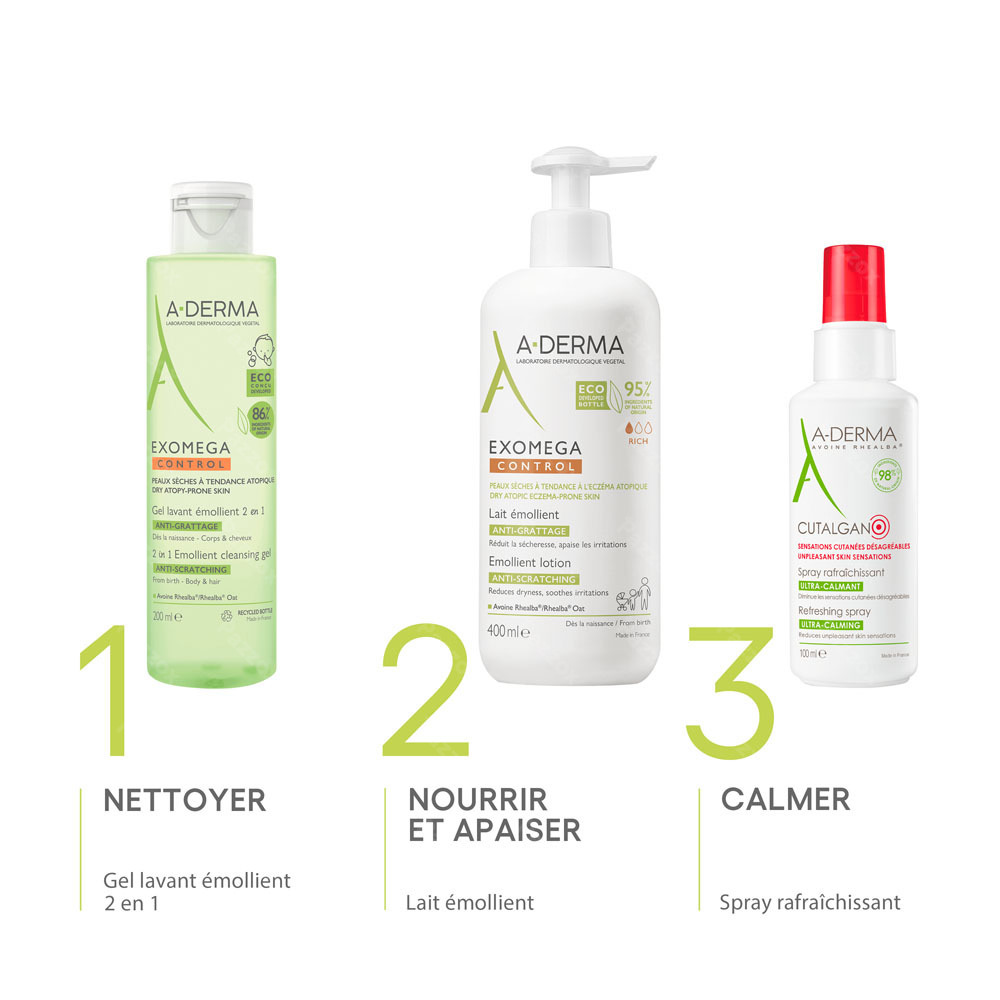 Aderma Exomega Control Gel Lavant 2en1 200ml