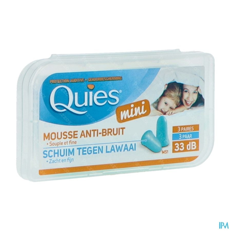 Quies Mini Protection Auditive Mousse 3 paire Boules Quies
