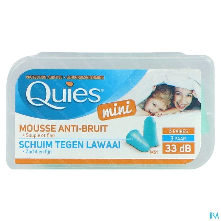 Quies Mini Protection Auditive Mousse 3 paire Boules Quies