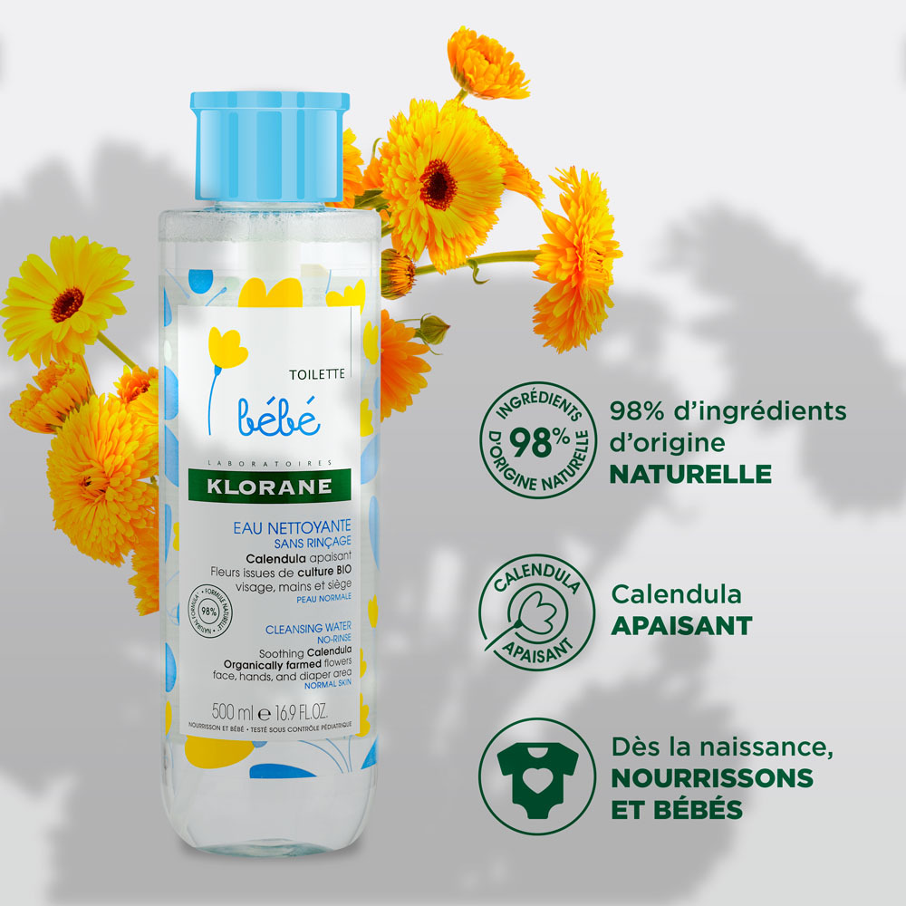 Klorane B&eacute;b&eacute; Eau Nettoyant 500ml