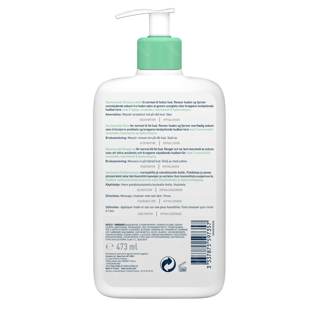 CeraVe Get Nettoyant Moussant 473ml