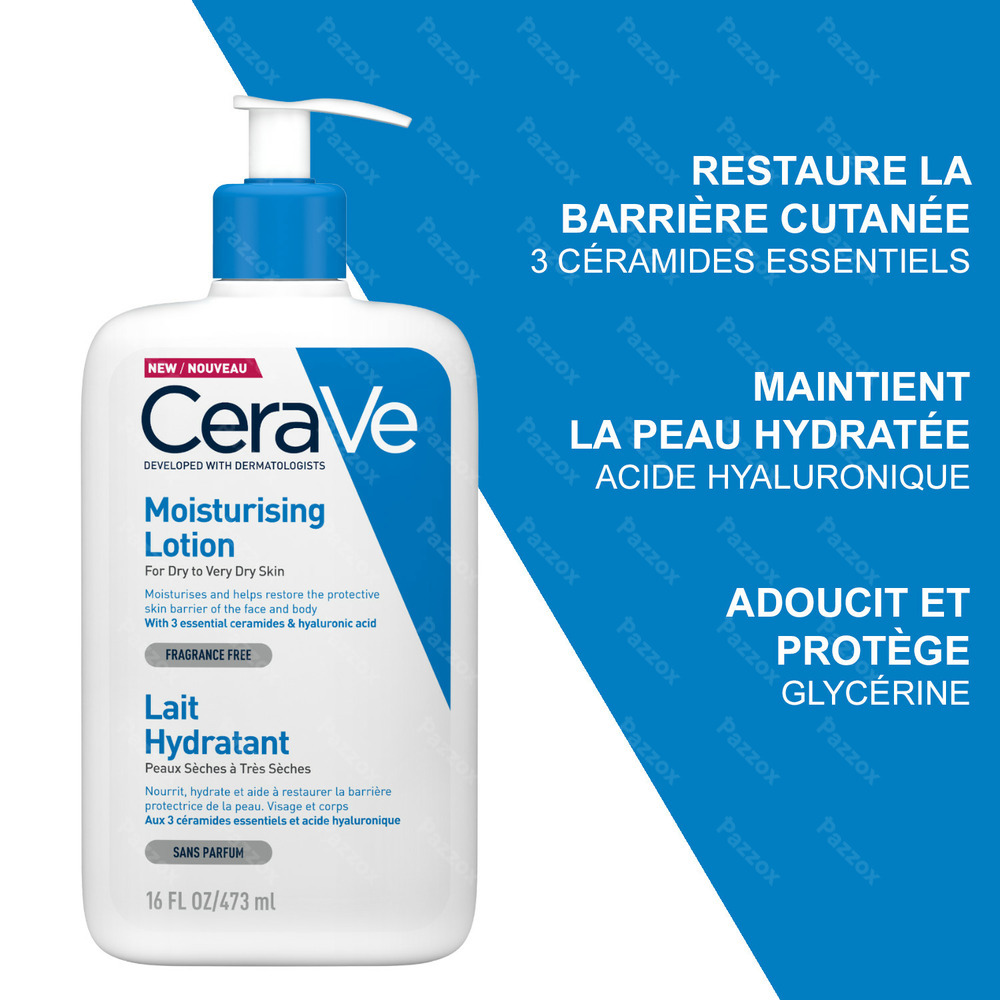 CeraVe Lait Hydratant Peaux Sèches à Très Sèches 473ml