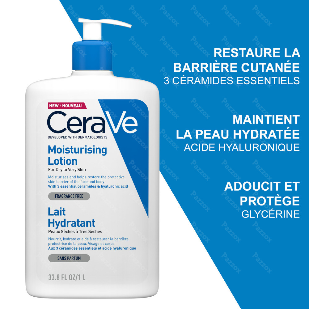 CeraVe Lait Hydratant Peaux Sèches à Très Sèches 1000ml
