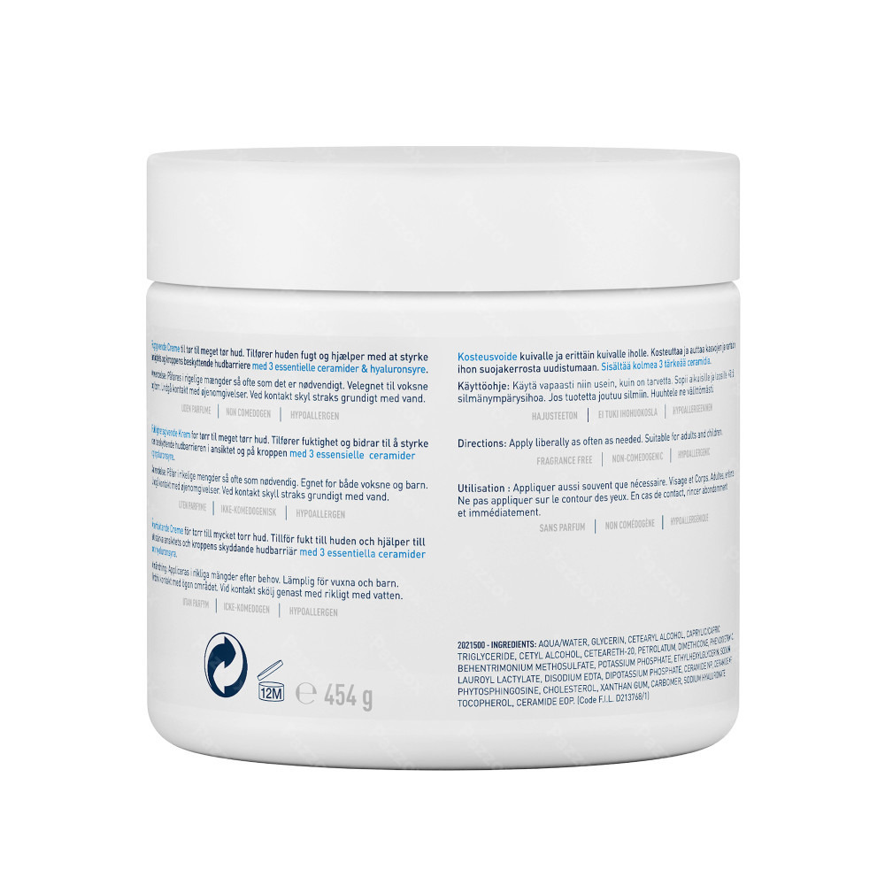 CeraVe Crème Hydratant Pot 454g