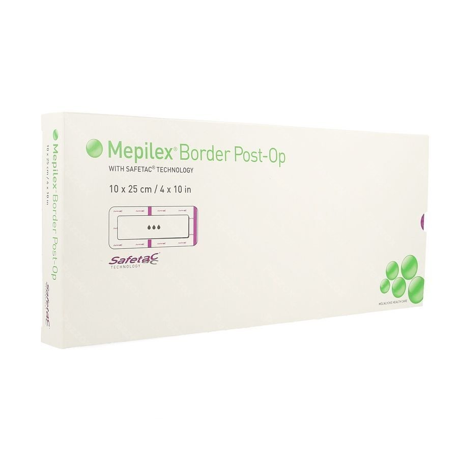 Mepilex Border Post-op Pans 10x25cm 5 496455