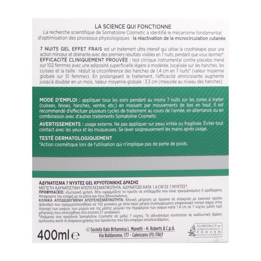 Somatoline Cosm. Amincissant 7 Nuits Gel 400ml