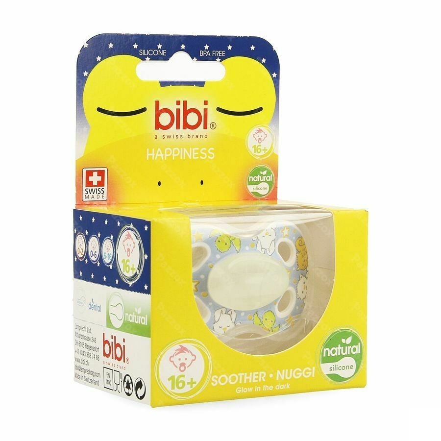 Bibi Sucette Hp Natural 4 Friends Glow Dark 6-16m