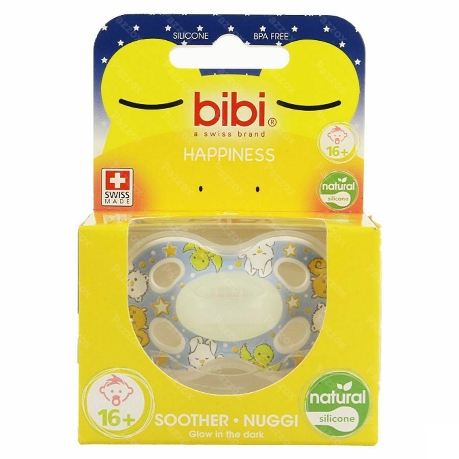 Bibi Sucette Hp Natural 4 Friends Glow Dark 6-16m