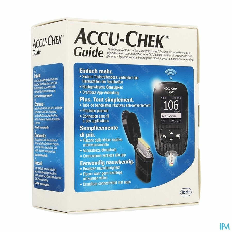 Accu Chek Guide Glycomètre sans fil Kit