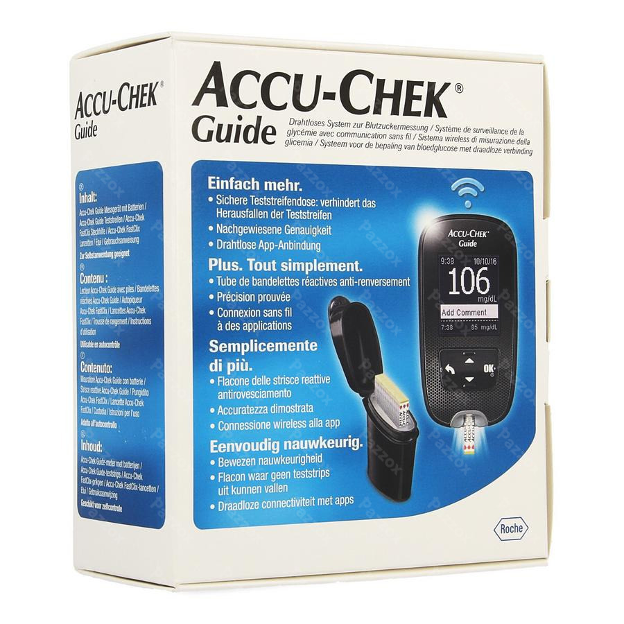 Accu Chek Guide Glycomètre sans fil Kit