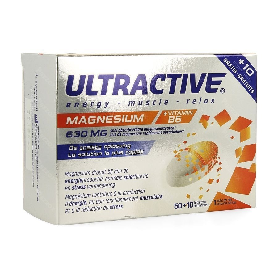 Ultractive Magnesium 630mg Comp 60