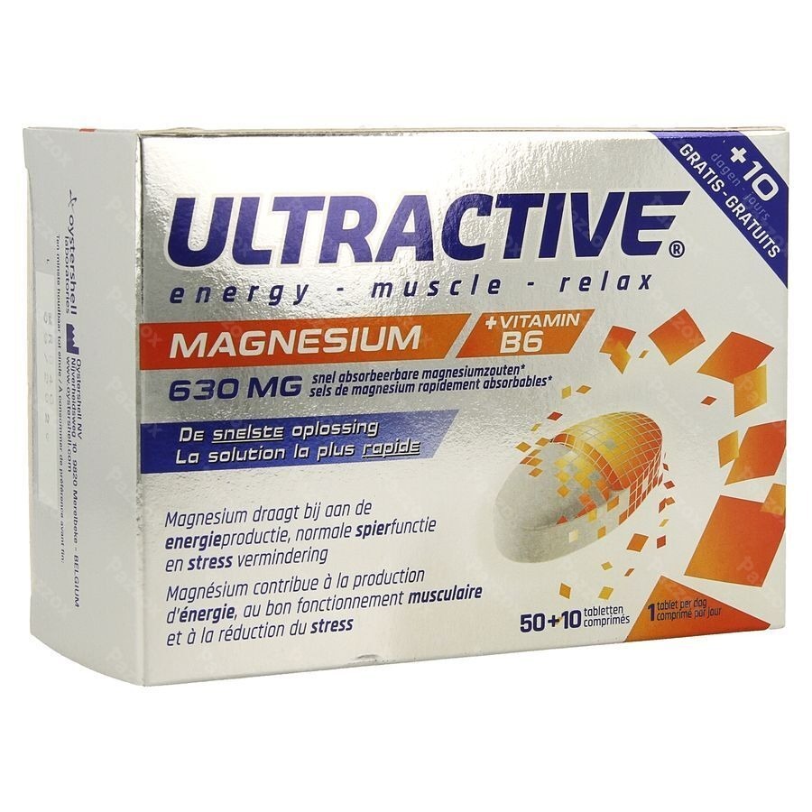 Ultractive Magnesium 630mg Comp 60