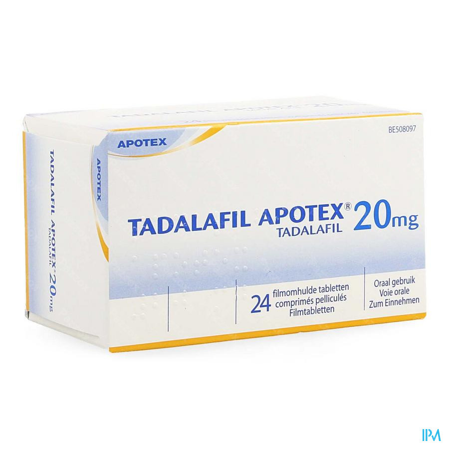 Tadalafil Apotex 20mg Comp Pell 24