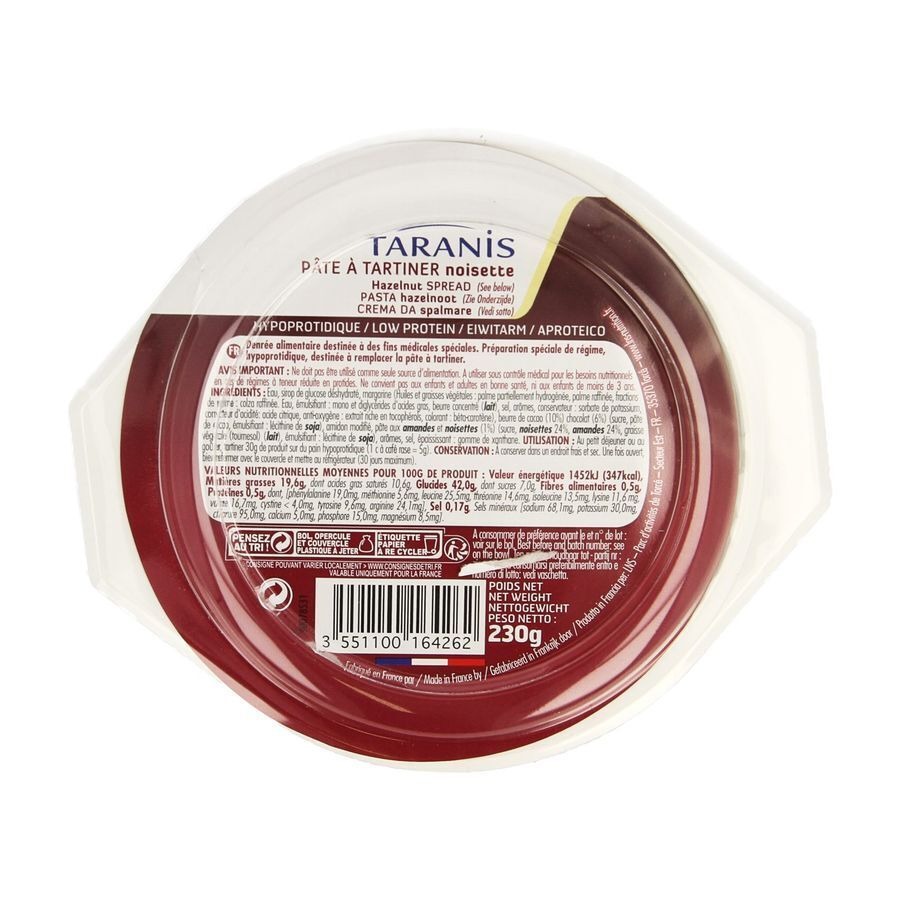 Taranis Pate Tartiner Noisette 230g