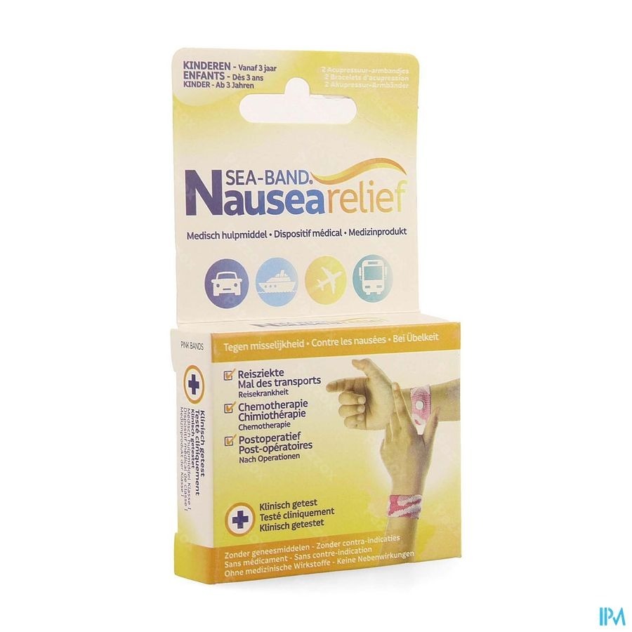 Sea Band Enfant Bracelet Rose 2 Pièces