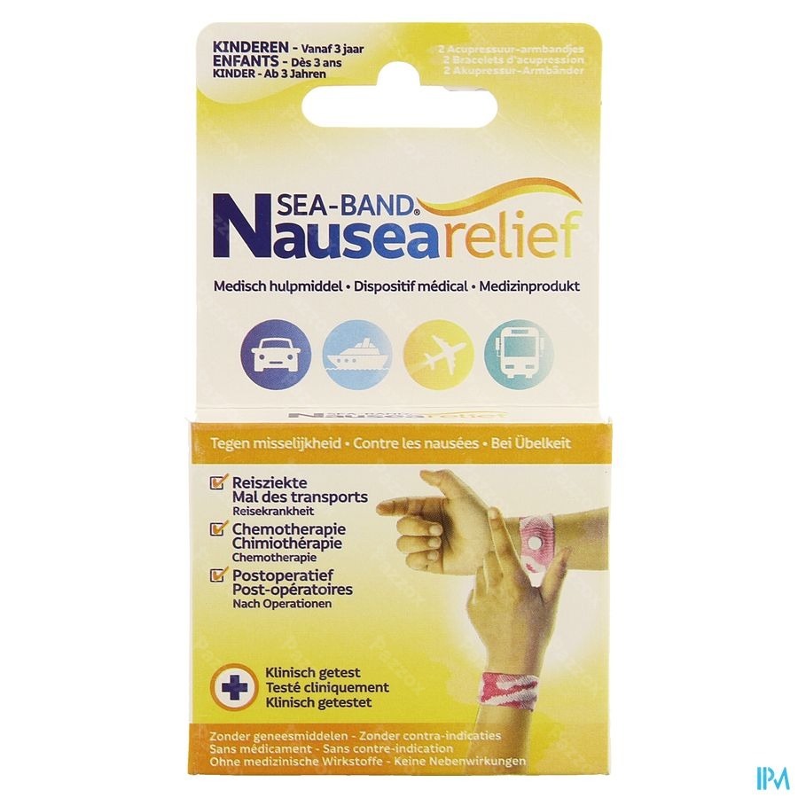 Sea Band Enfant Bracelet Rose 2 Pièces