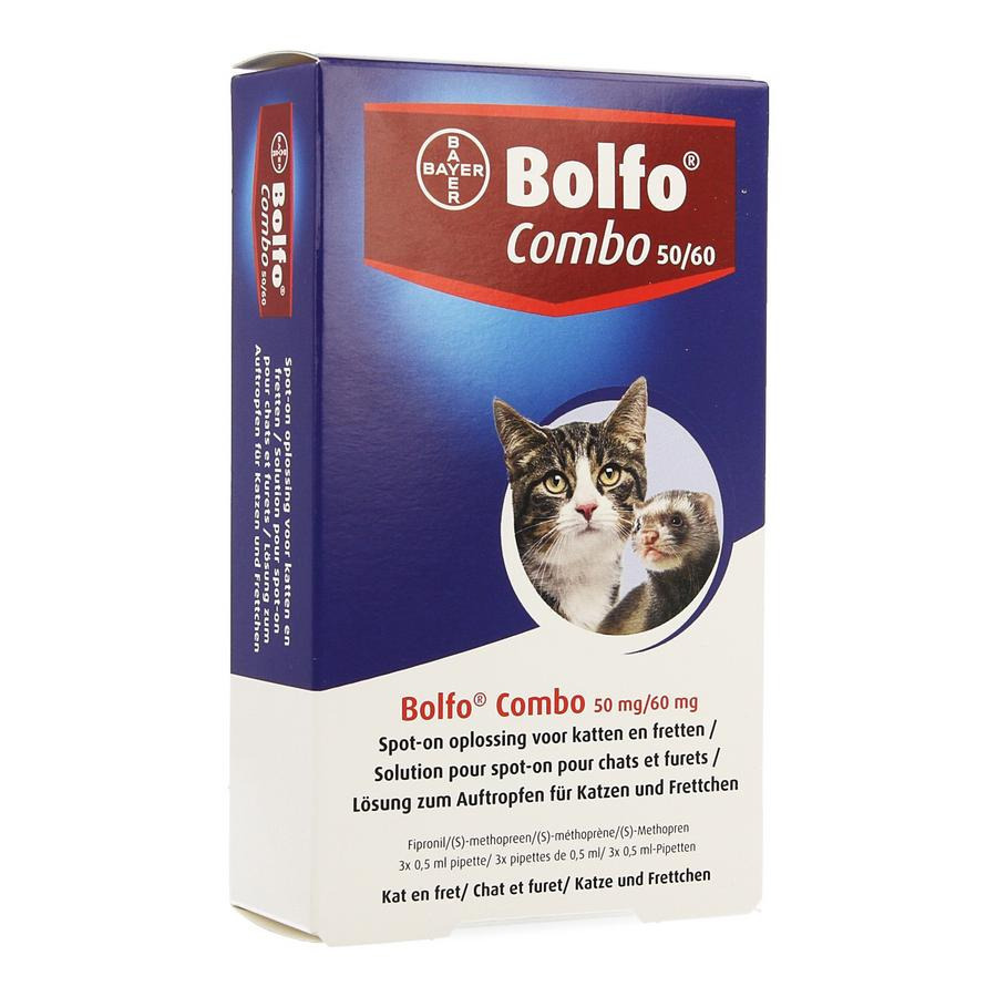Bolfo Combo 50mg/60mg Spot-on Chat Furet 3x0,5ml