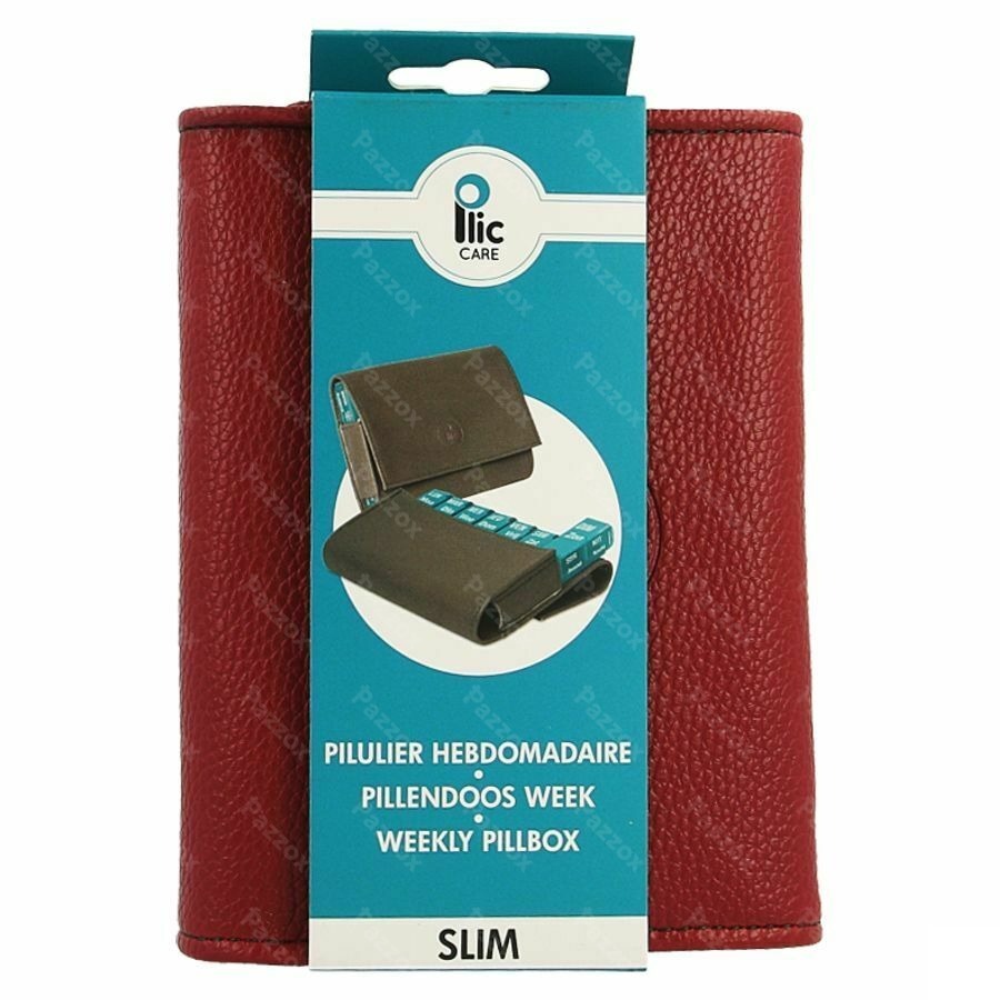 Plic Care Pilulier Slim Bordeau