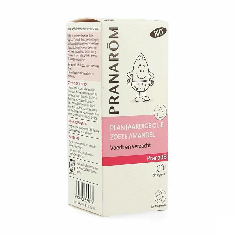 Pranabb Huile Vegetale Amande Douce Bio 50ml
