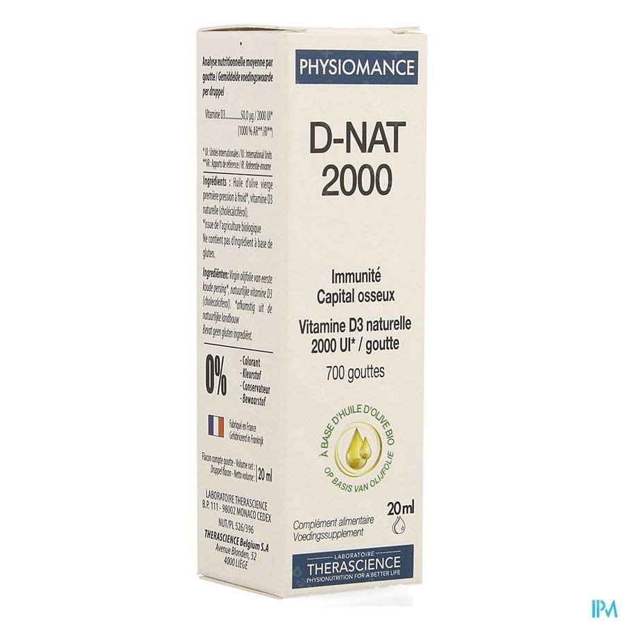 D-nat 2000 Fl Gutt 20ml Physiomance Phy341