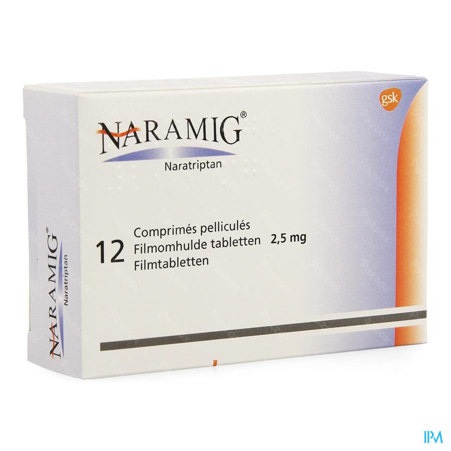 NARAMIG IMPEXECO 12 COMP 2,5 MG