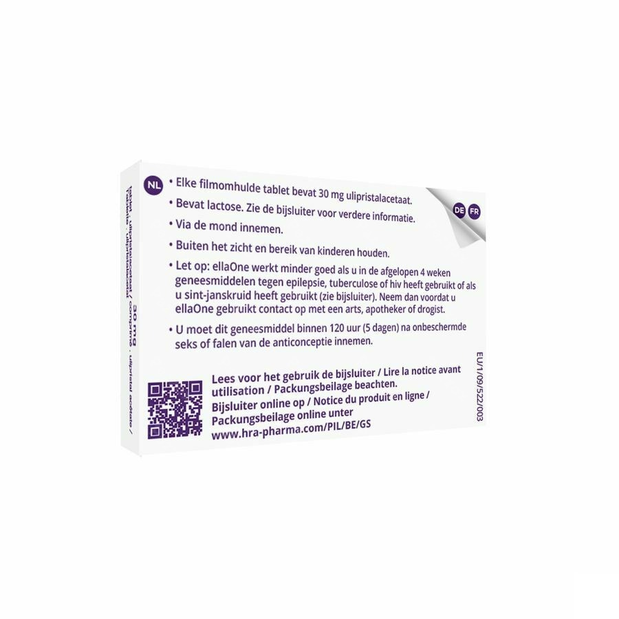 Ellaone 30mg Comp Pell 1 X 30mg