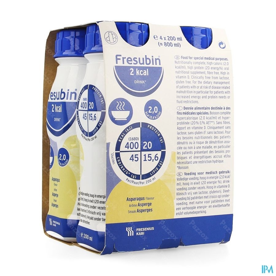 Fresubin 2kcal Drink Asperge Easybottle 4x200ml