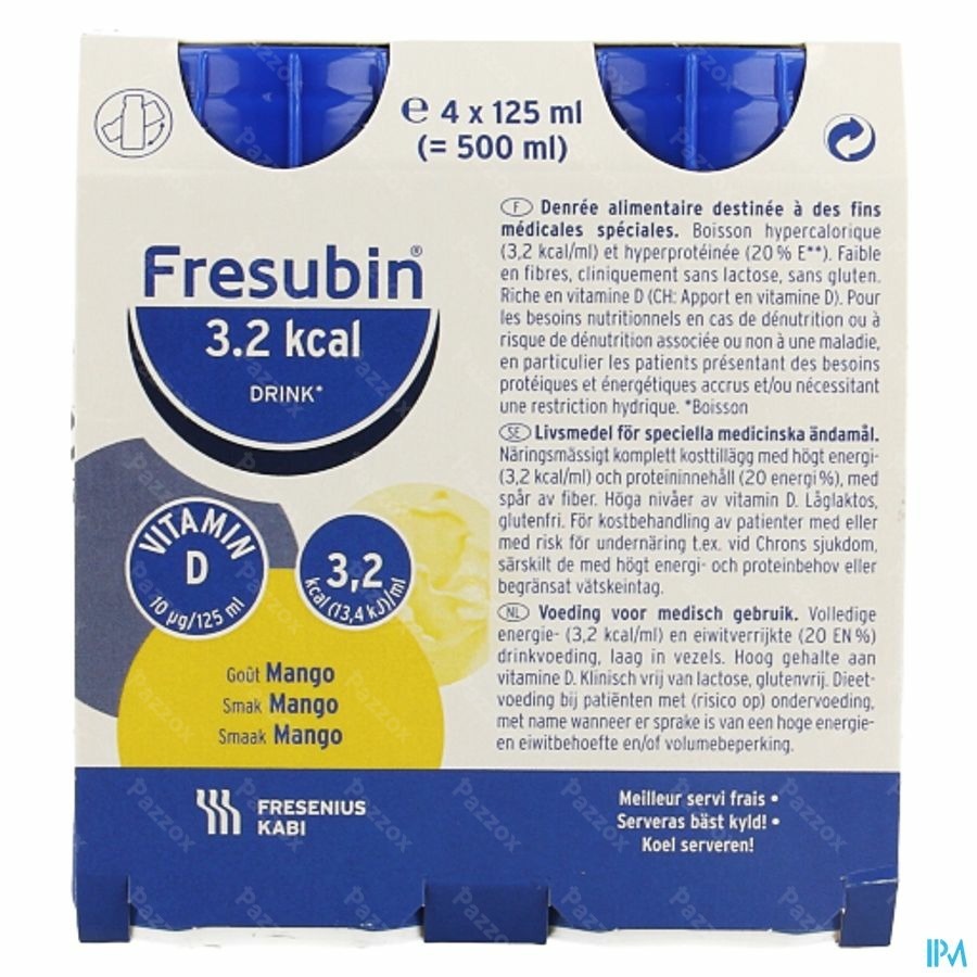 Fresubin 3.2kcal Drink Mangue 4x125ml