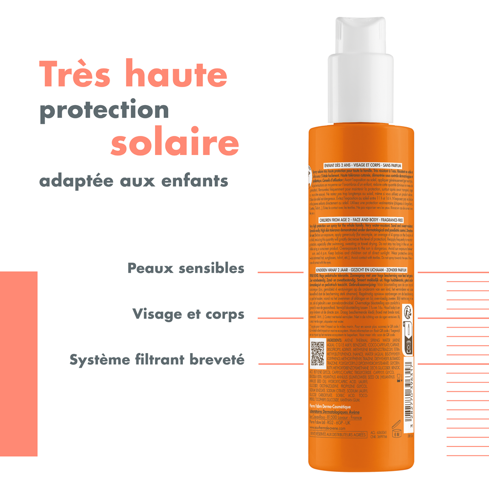 Avène Spray Solaire Enfant SPF50+ 200ml