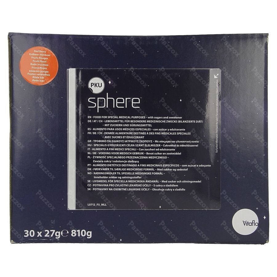 Pku Sphere 15 Fruits Rouges 30 X 27g