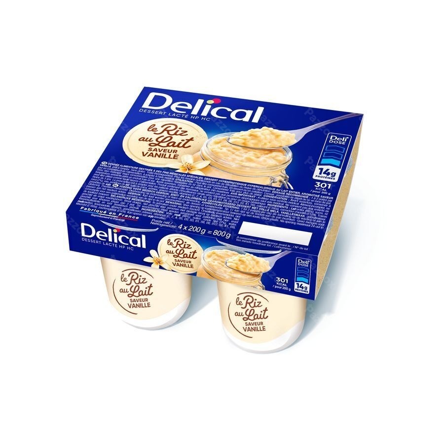 Delical Riz Lait Vanille 4x200g