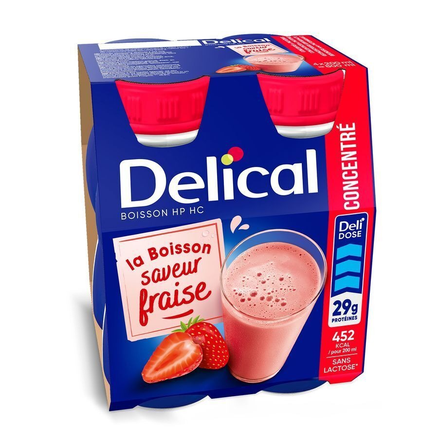 Delical Concentre Fraise 4x200ml