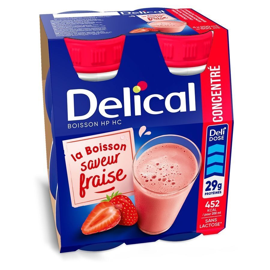 Delical Concentre Fraise 4x200ml